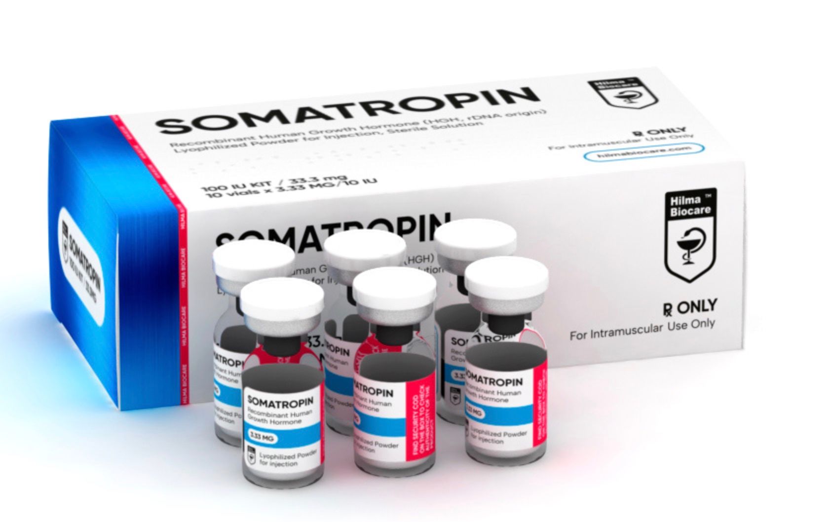 Hilma Biocare HGH Somatropin (Lyophilized/Powder) 100IU/10 vials