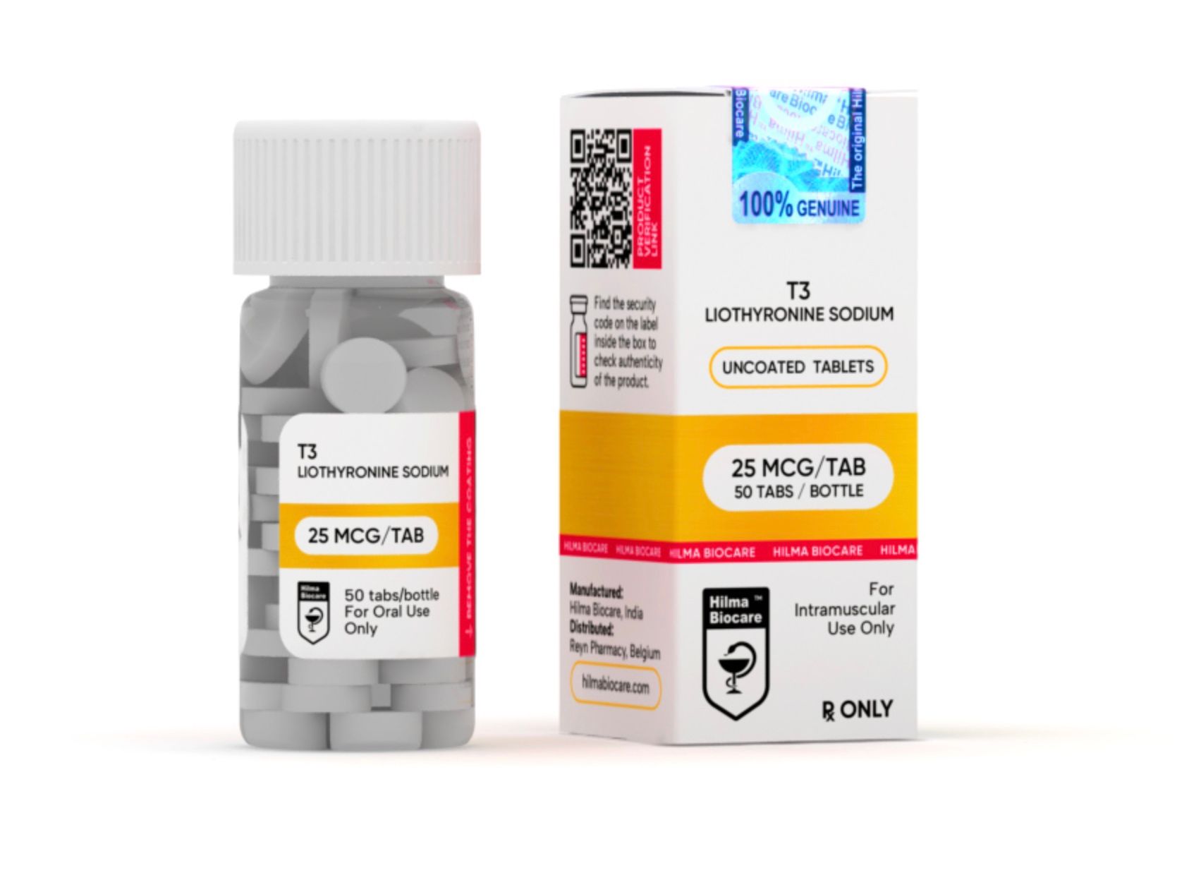 Hilma Biocare T3-Liothyronine Sodium (25 mcg / 50 tabs)